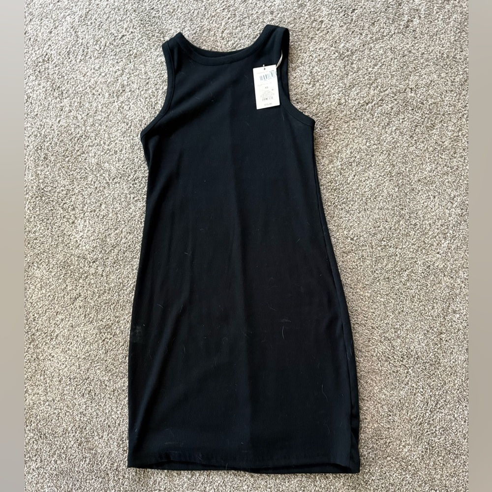 Black Women's Sleeveless Seamless Mini Bodycon Dress